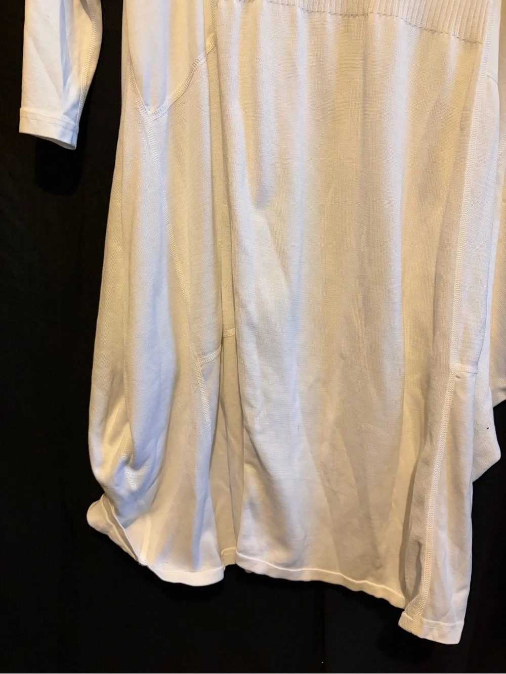 Roni Rabl White Long Sleeve Scoop Neck Tunic Dress